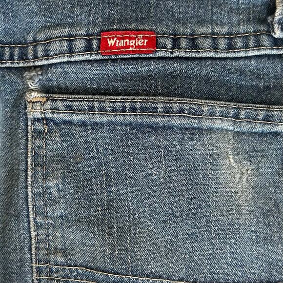 Vintage Wrangler Carpenter Y2K distressed thrashed  grunge punk rock holes 30x30 - Picture 15 of 16